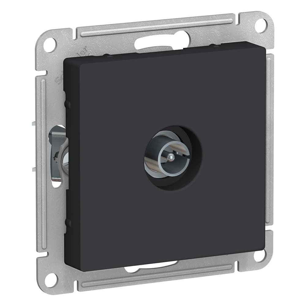 Systeme Electric AtlasDesign Карбон Розетка антенная одиночная TV коннектор, механизм