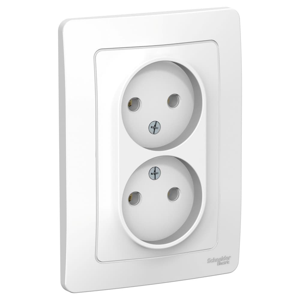 Systeme Electric Blanca внутр Бел Розетка 2-ая б/з без шторок, 16А, 250В