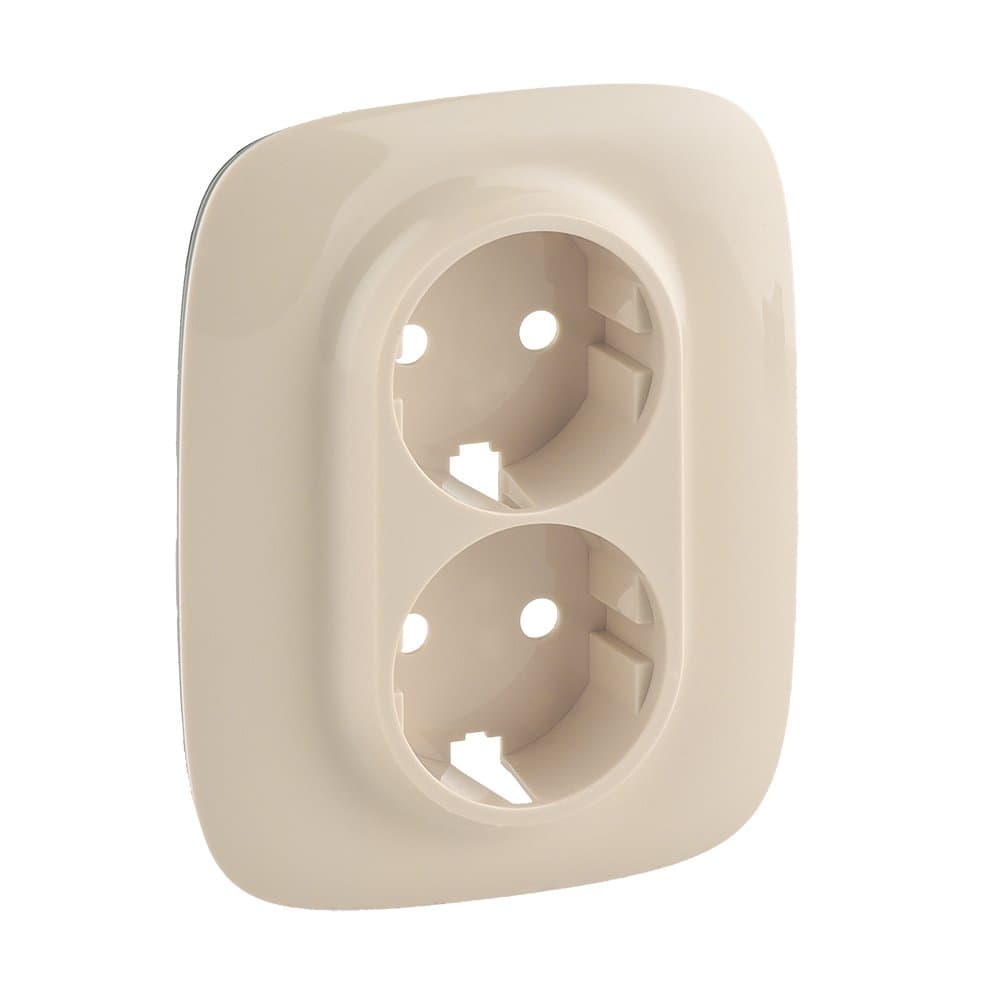 Legrand Valena ALLURE Сл.кость Накладка розетки с/з 2-ной 754956
