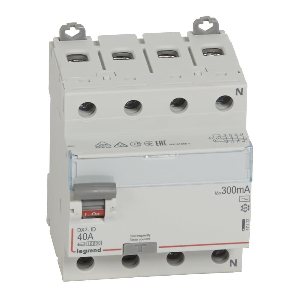 Legrand DX3 УЗО 4P 40А AC 300мА N справа 411723