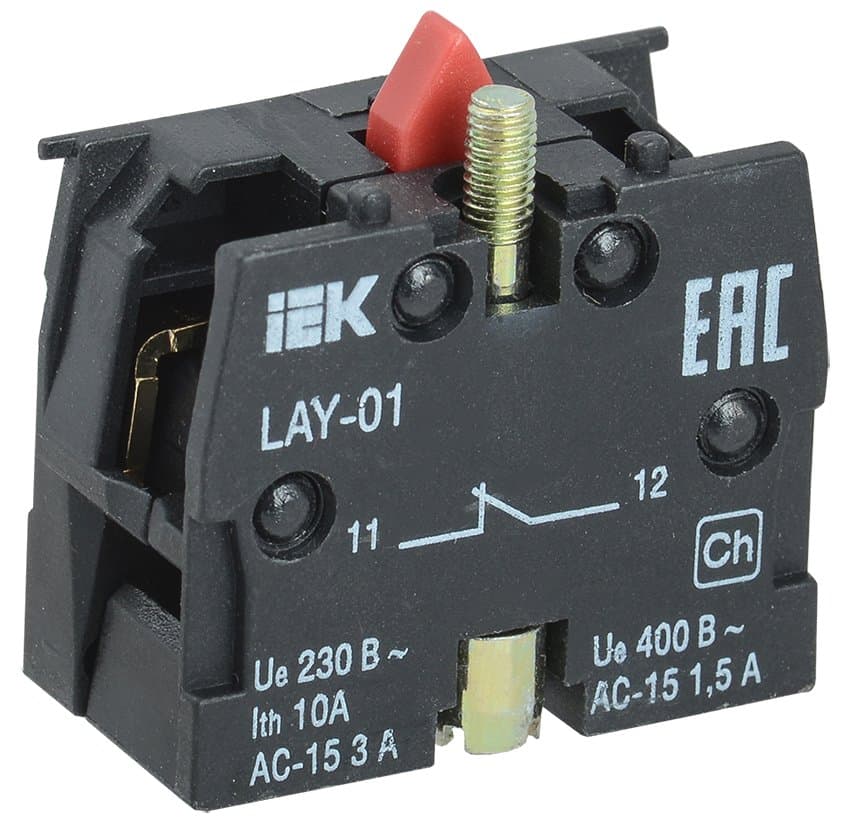 IEK Контактный блок 1р для серии LAY5