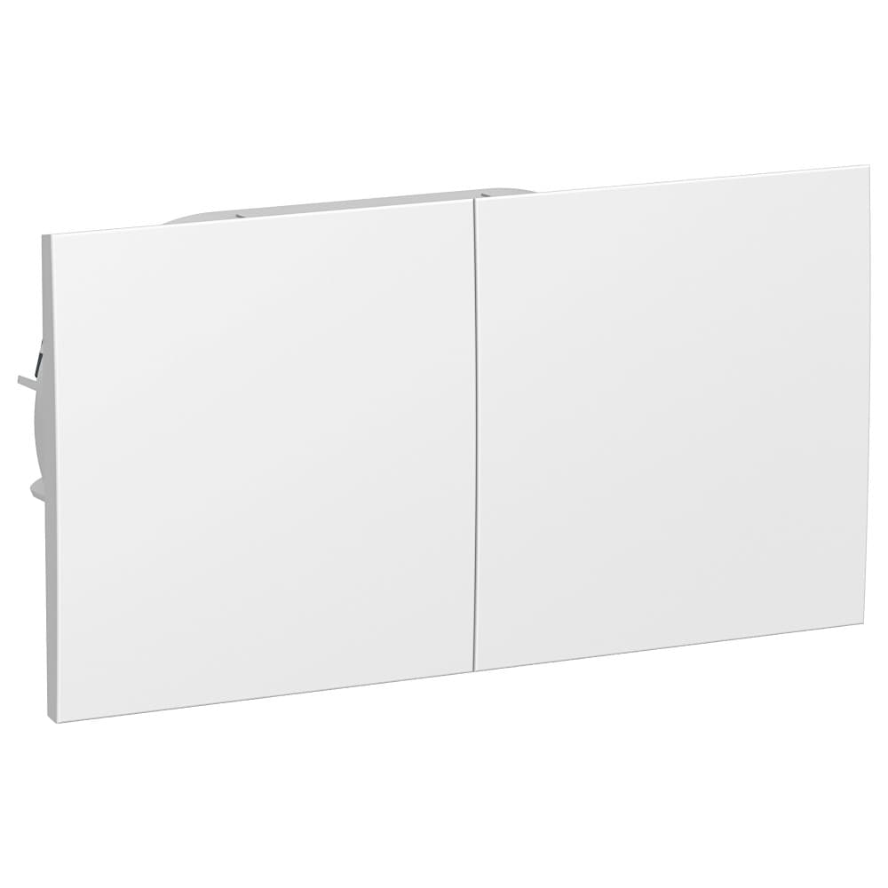 Systeme Electric AtlasDesign Бел Розетка с/з двойная, со шторками с крышкой, 16А, в сборе