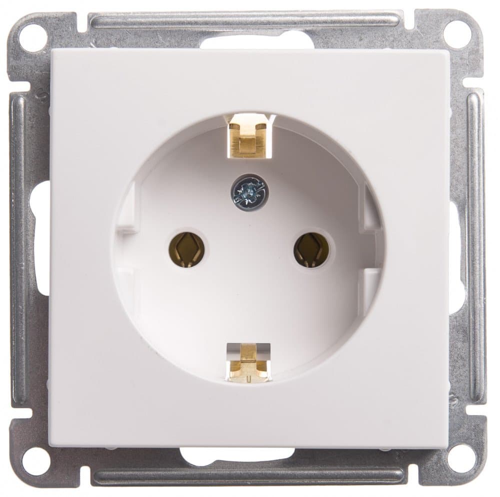 Systeme Electric Wessen 59 Бел Розетка с/з без шторок, 16А