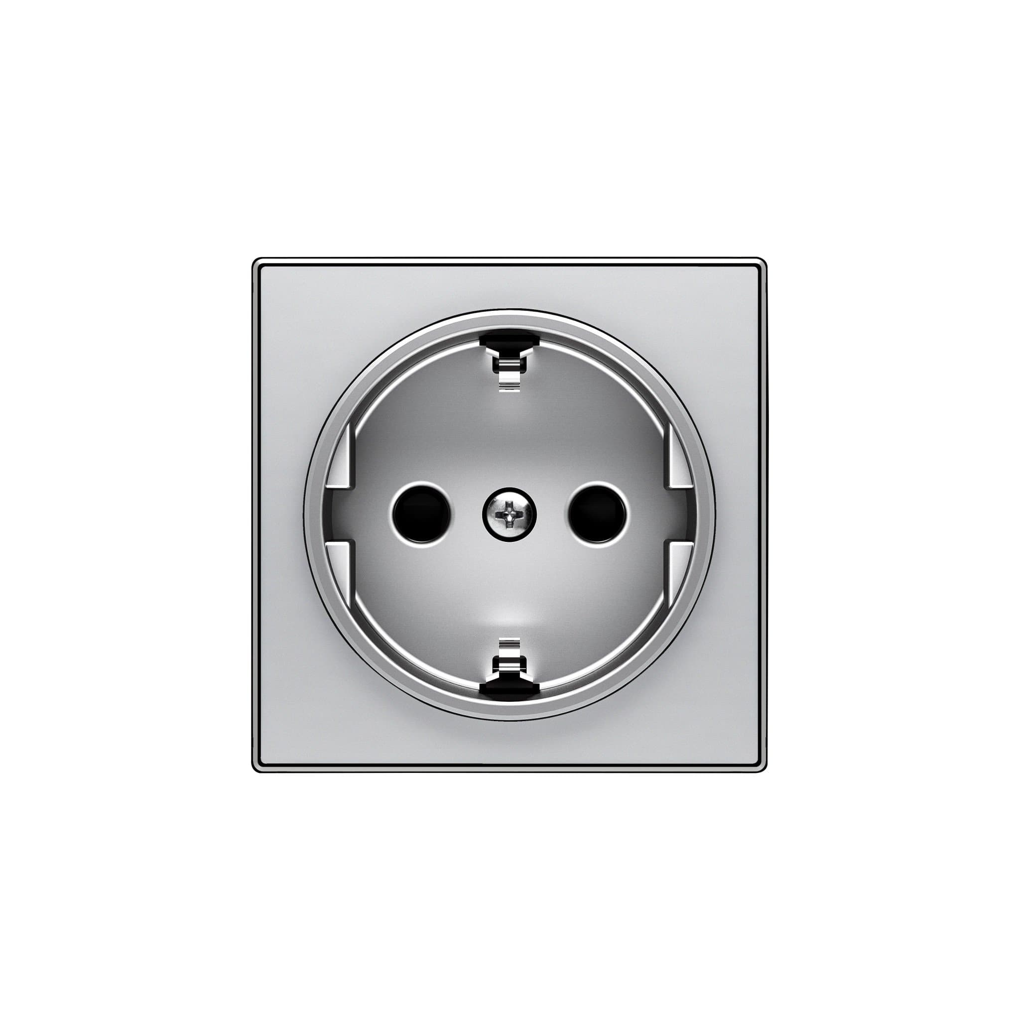 ABB SKY Серебристый алюминий Накладка для розетки SCHUKO 2CLA858800A1301