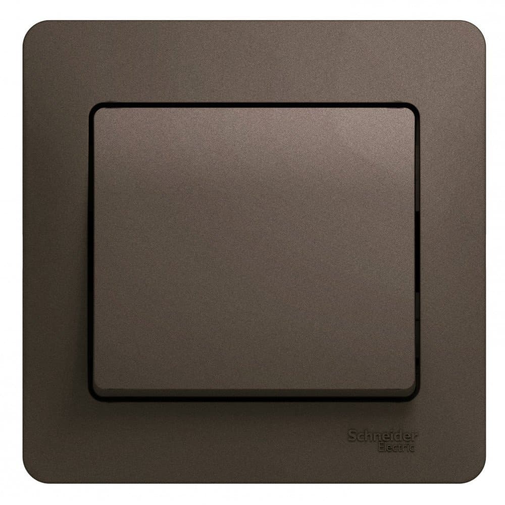 Systeme Electric Glossa Шоколад Выключатель 1-клавишный, сх.1, 10АХ (в сборе)