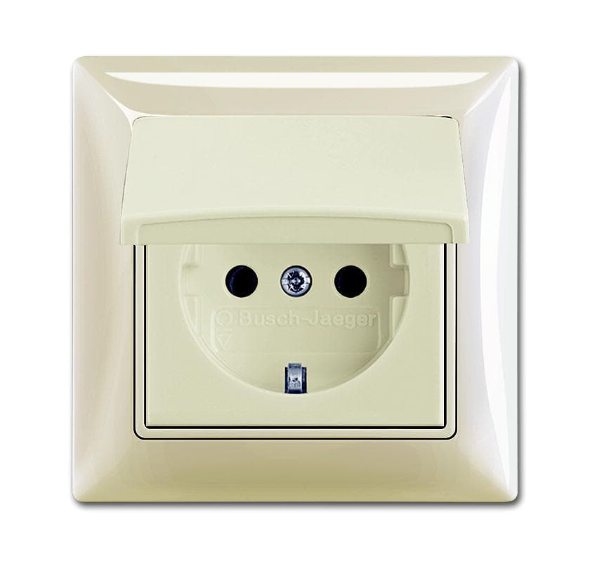 ABB BJB Basic 55 Беж Розетка с/з 16А 250В, IP44, в сборе 2CKA002018A1504