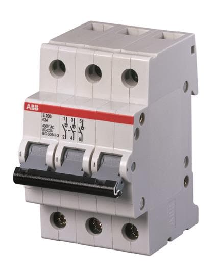 ABB E203r Рубильник 3Р 100A рычаг крас. 2CDE283001R0100