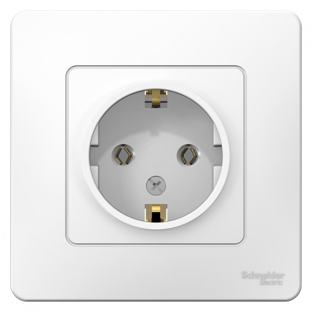 Systeme Electric Blanca внутр Бел Розетка с/з без шторок, 16А, 250В