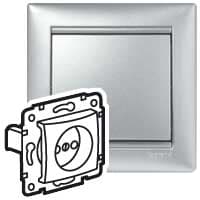 Legrand DIY Valena Алюм Розетка 1-ая б/з 694341