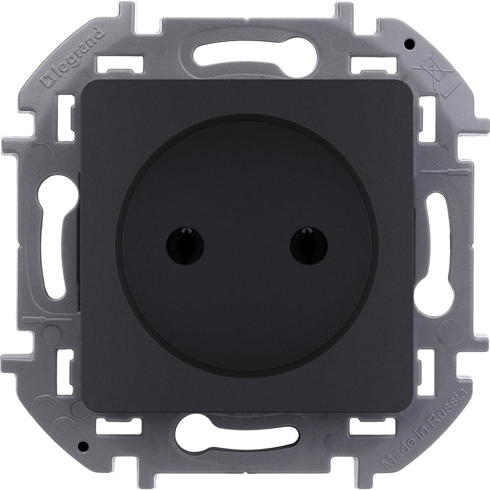 Legrand INSPIRIA Антрацит Розетка 2К - 16 А - 250 В 673713
