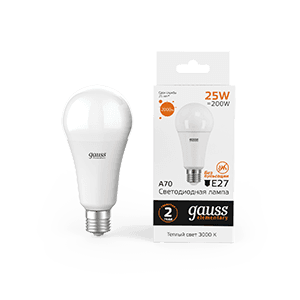 Gauss Лампа Elementary A67 25W 2000lm 3000K E27 LED 73215