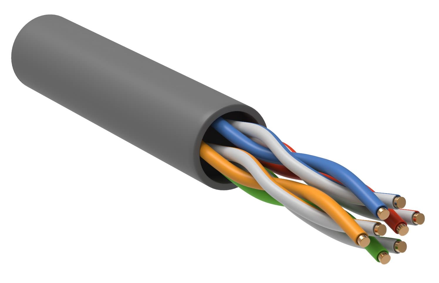 IEK ITK Кабель связи витая пара U/UTP, кат.5E 4х2х24AWG PATCH, 500м, серый LC2-C5E04-111