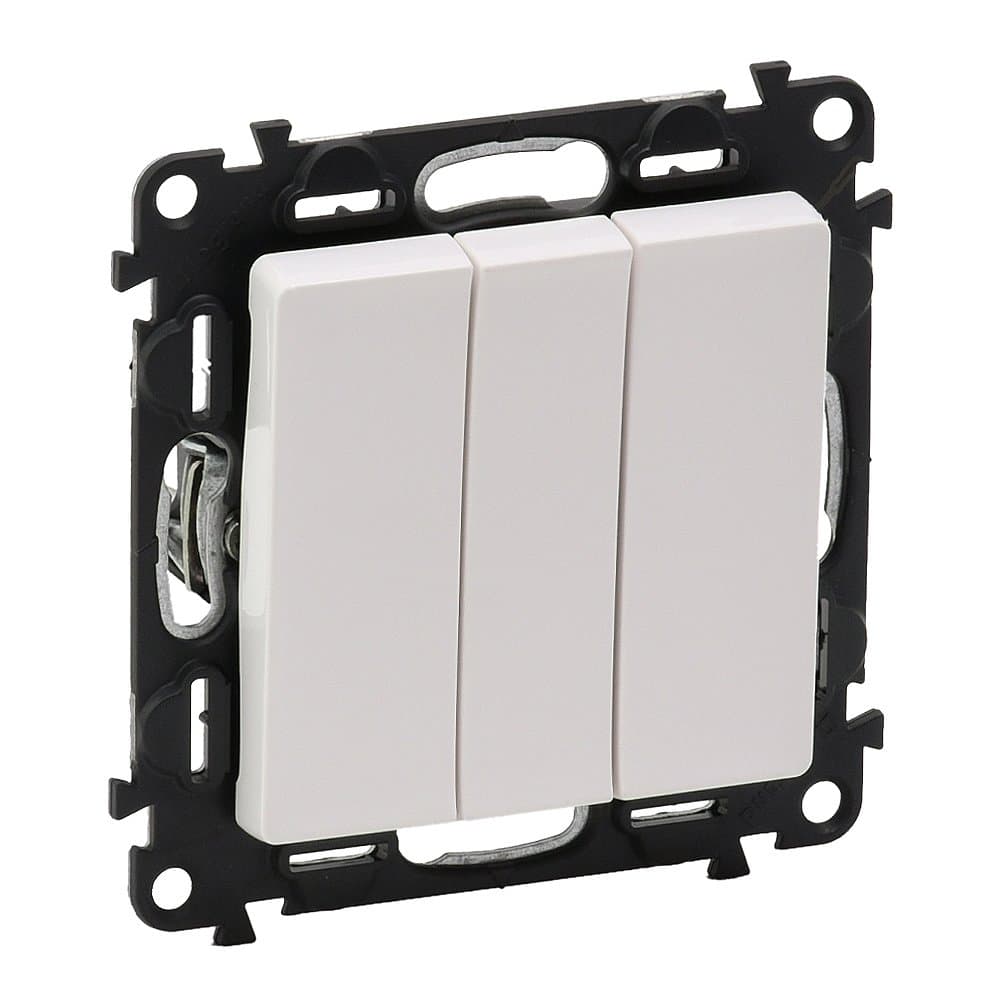 Legrand Valena LIFE DIY Бел Выключатель 3-клавишный 10А 250В 752403
