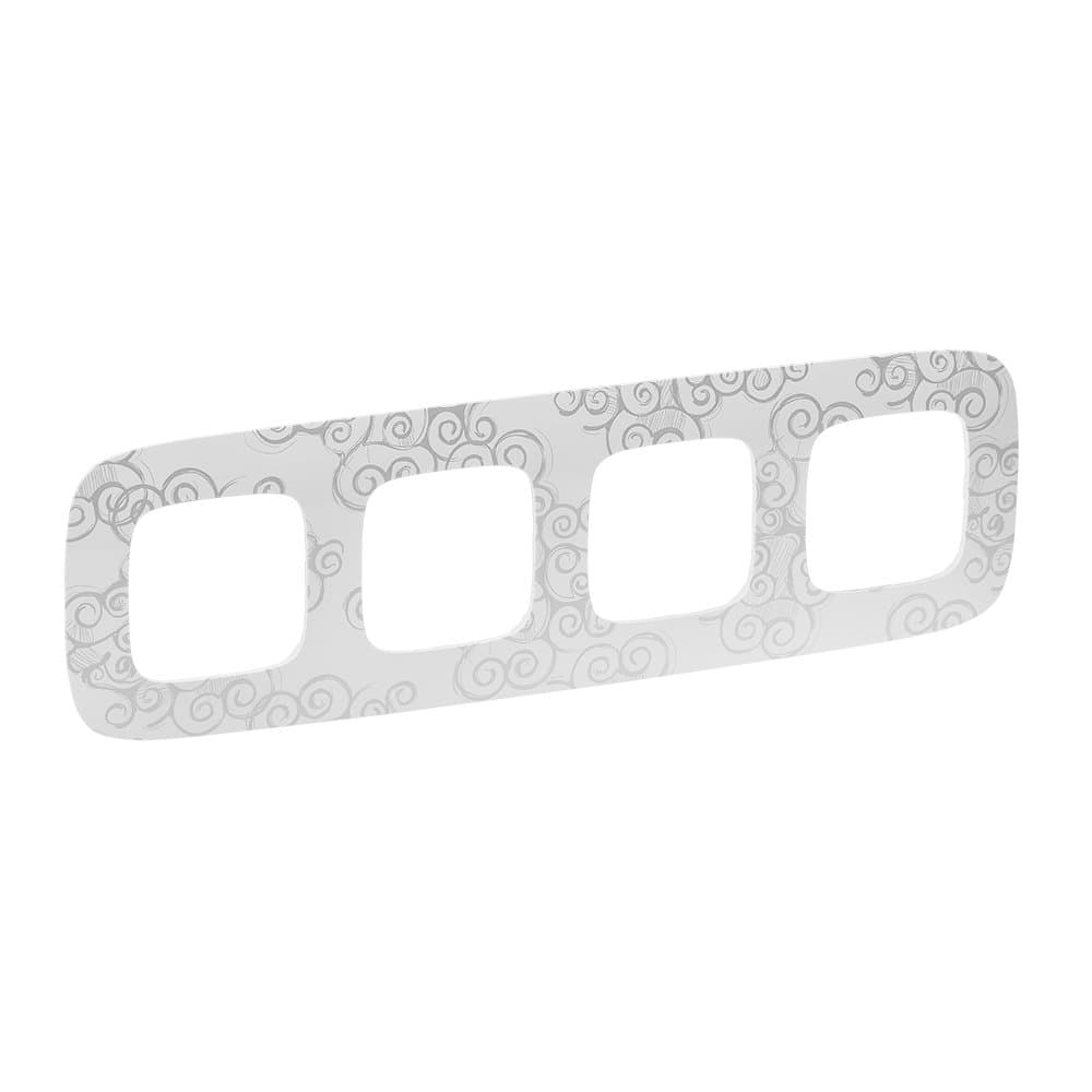 Legrand Valena ALLURE Нарцисс хром Рамка 4-ая 754344