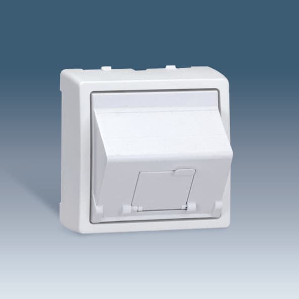Simon 73 loft Белый Адаптер на 1 RJ45(12) 75528-, 75540-, 75541-, 75544-39, наклон 73085-60