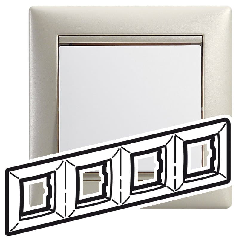 Legrand Valena Жемчужный Рамка 4-ая гориз 770474