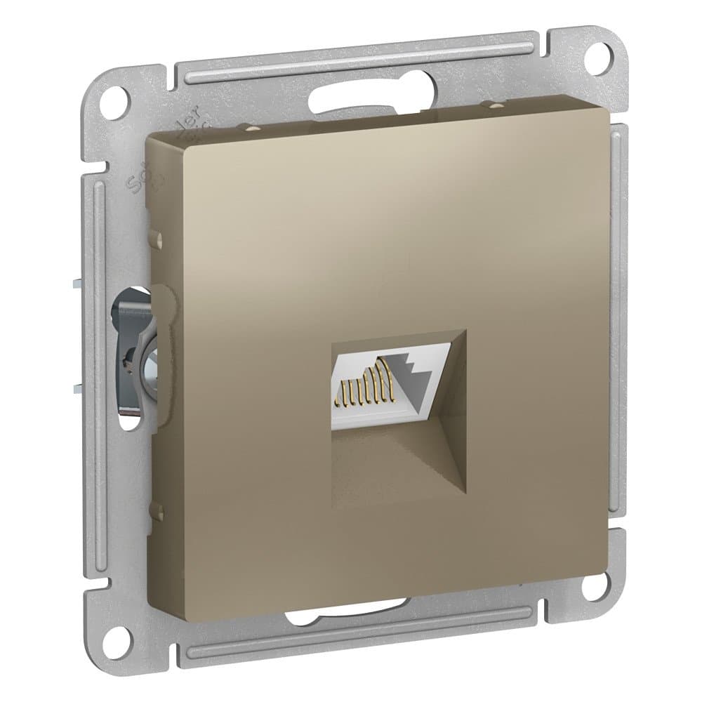 Systeme Electric AtlasDesign Шампань Розетка компьютерная RJ45, механизм
