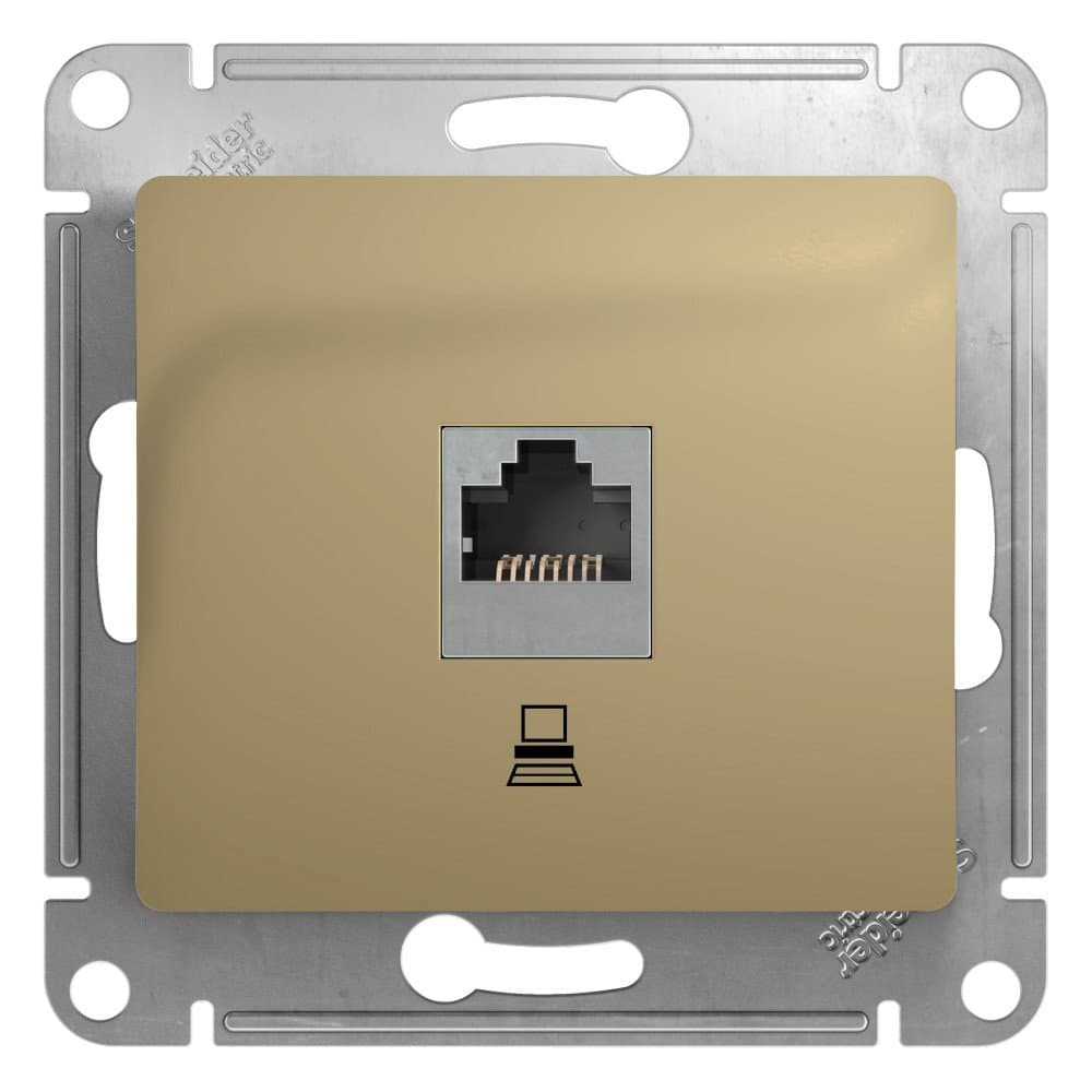 Systeme Electric Glossa Титан Розетка компьютерная RJ45 кат.5E