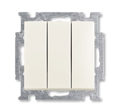 ABB BJB Basic 55 Шале (бел) Выключатель 3-клавишный, 16А 2CKA001012A2183
