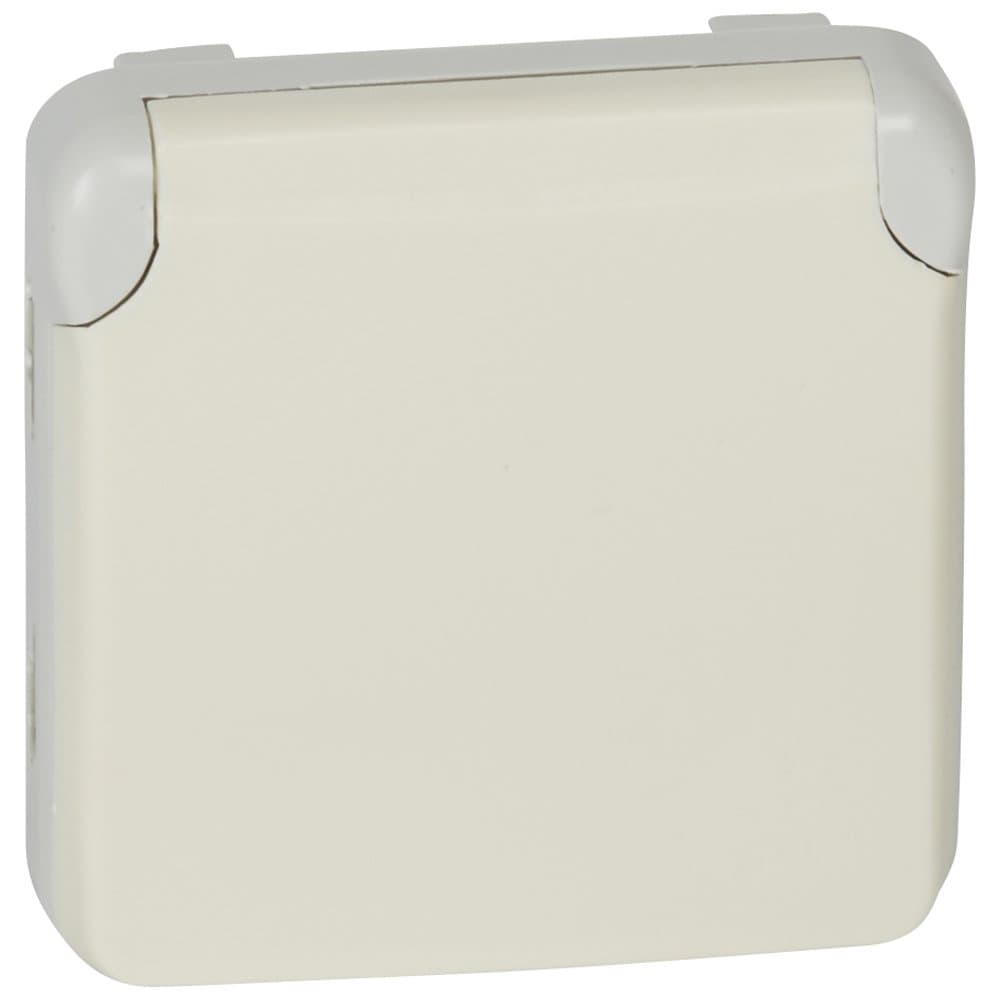 Legrand Plexo Белый Мех Розетка с/з с крышкой, безвинтовой зажим IP55 069640