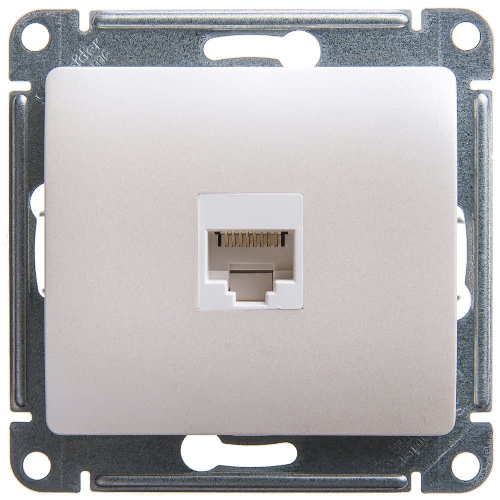 Systeme Electric Glossa Перламутр Розетка компьютерная RJ45 кат.5E