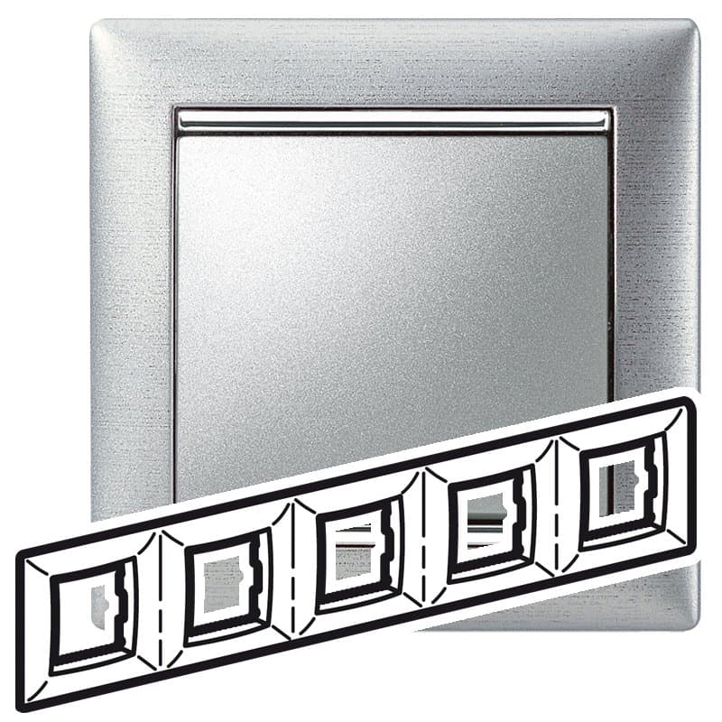 Legrand Valena Алюминий матовый Рамка 5-ая гориз 770335