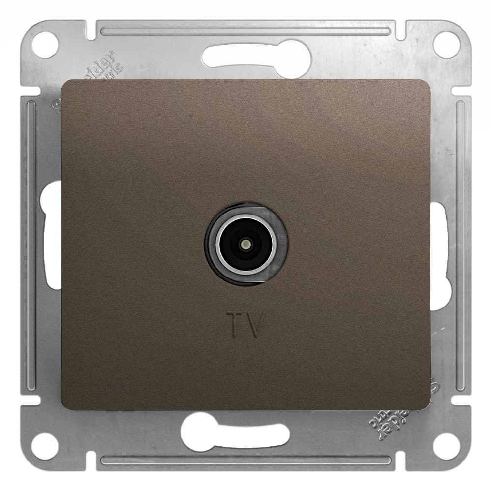 Systeme Electric Glossa Шоколад Розетка TV коннектор