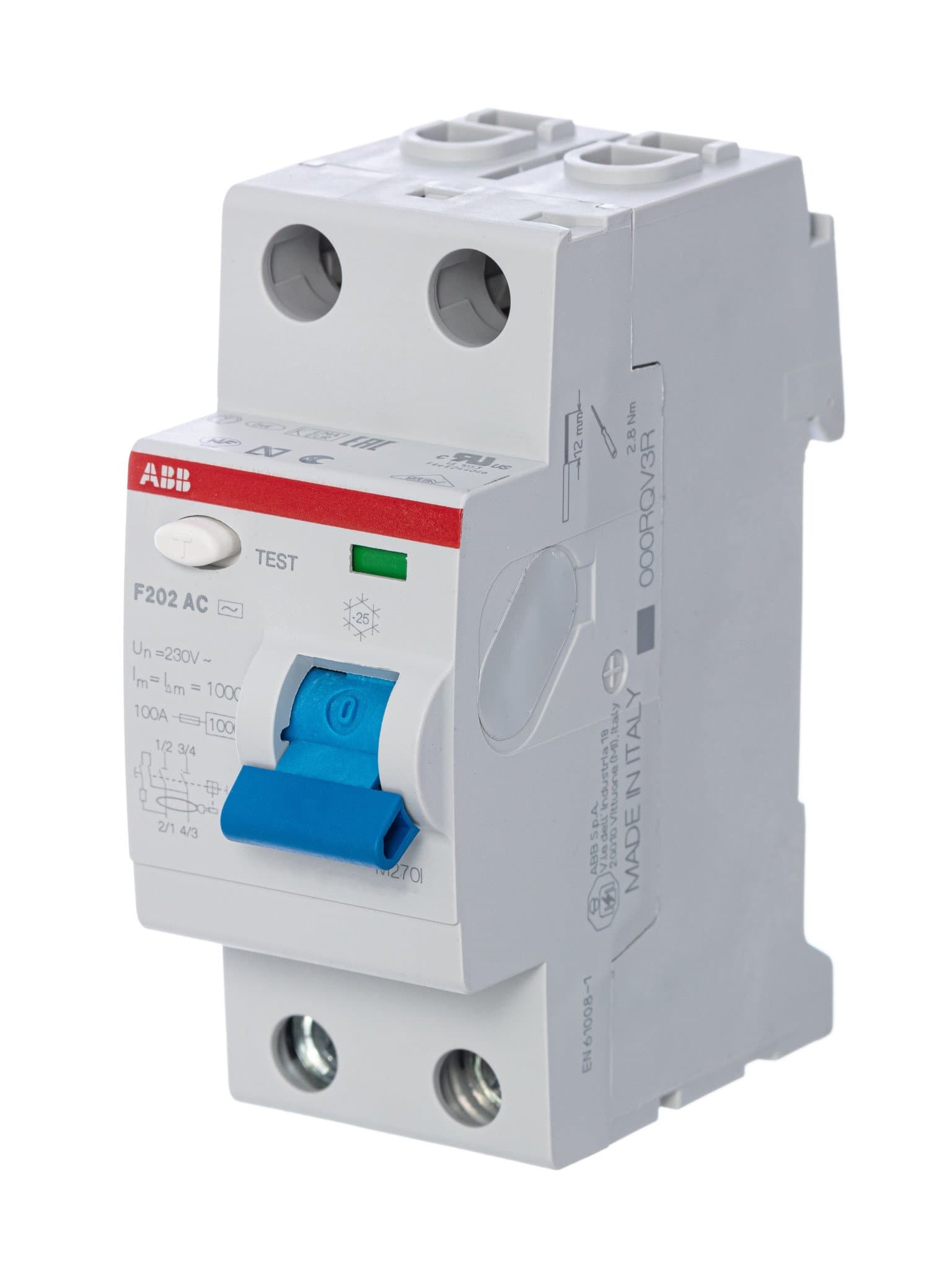 ABB F202AC УЗО 2Р 63А 100mA (AC) 2CSF202001R2630