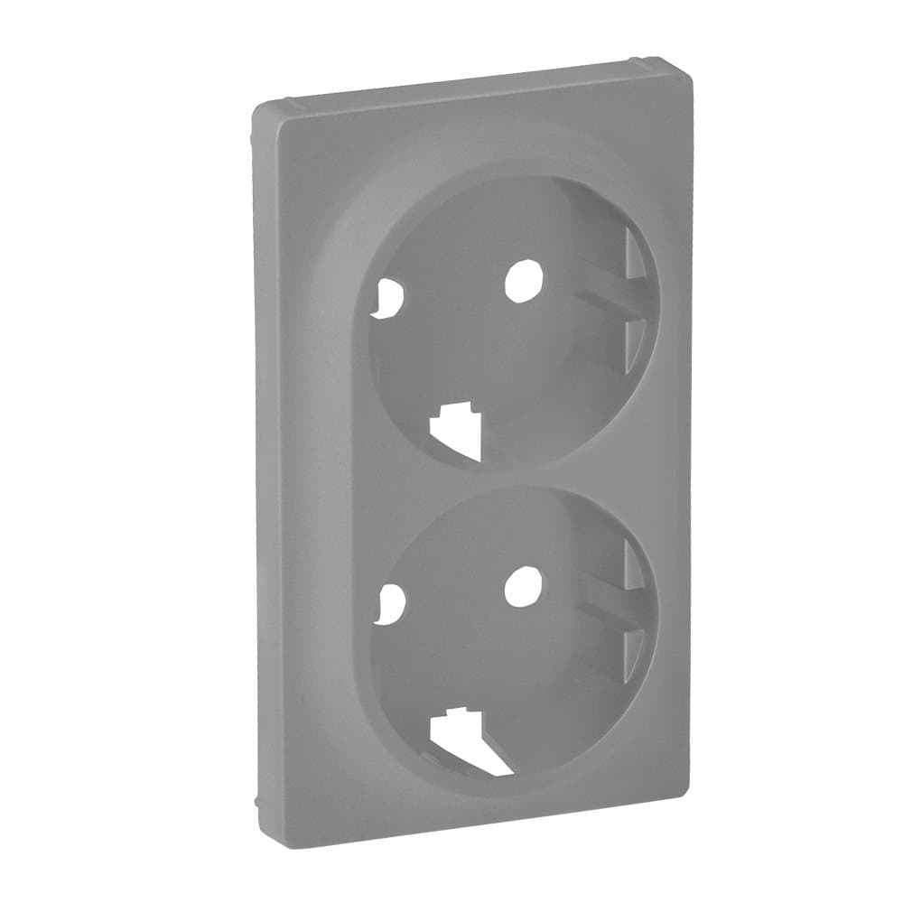 Legrand Valena LIFE Алюм Накладка розетки с/з 2-ной 754952