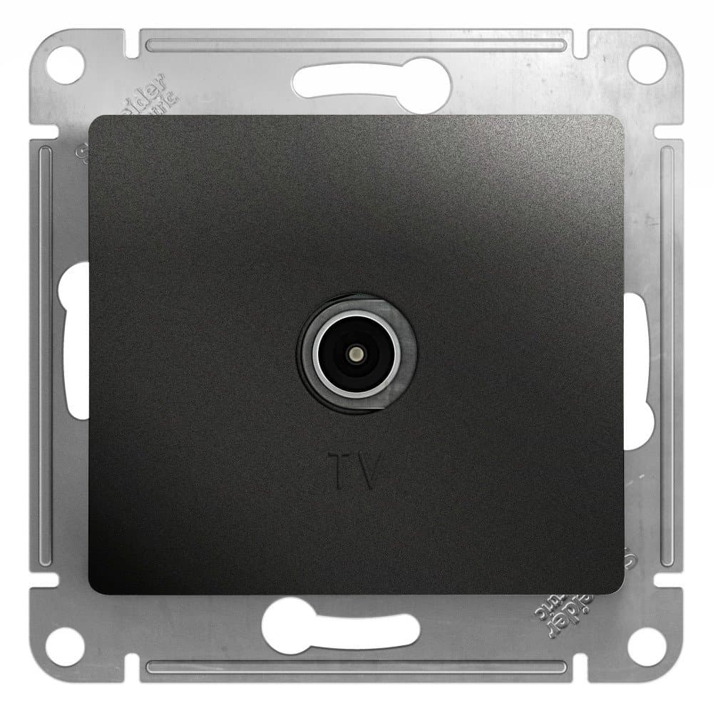 Systeme Electric Glossa Антрацит Розетка TV проходная 4DB