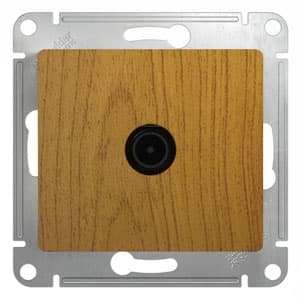 Systeme Electric Glossa Дерево Дуб Розетка TV проходная 4DB