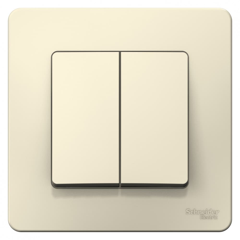 Systeme Electric Blanca внутр Молочный Выключатель 2-клавишный 6А, 250В