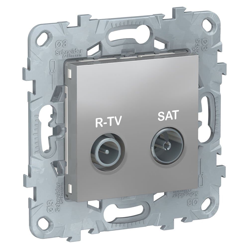 SE Unica New Алюминий Розетка R-TV/SAT, оконечная NU545530