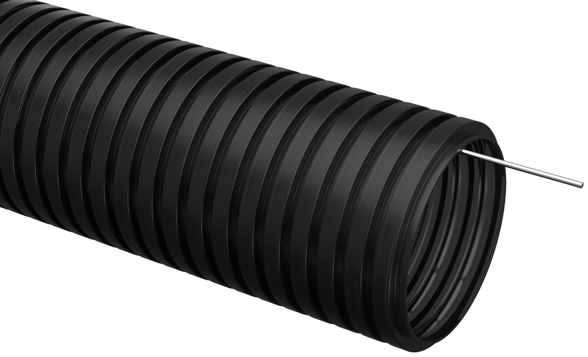 IEK ELASTA Труба гофр.ПНД d 20 с зондом (100 м) черный
