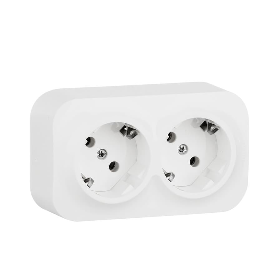 Legrand Quteo Белый Розетка 2-я с/з с шт 782223