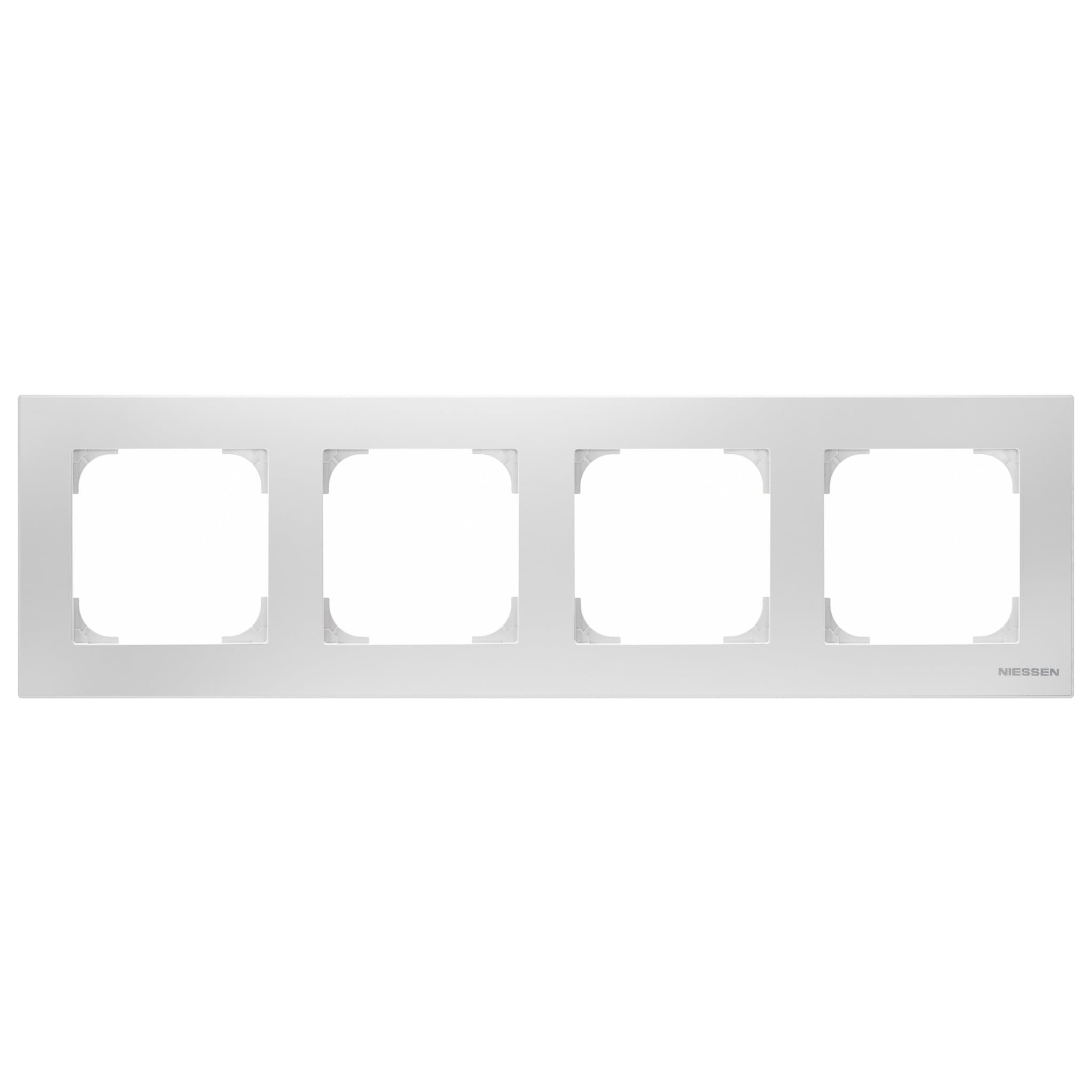 ABB SKY Альпийский белый Рамка 4-постовая 2CLA857400A1101