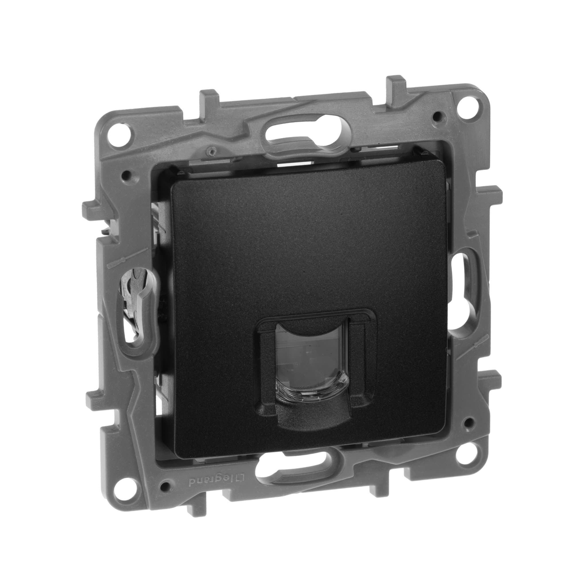 Legrand Etika Антрацит Розетка комп (RJ45) 6 кат. UTP 672653