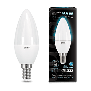 Gauss Лампа Свеча 9.5W 950lm 4100К E14 LED 103101210