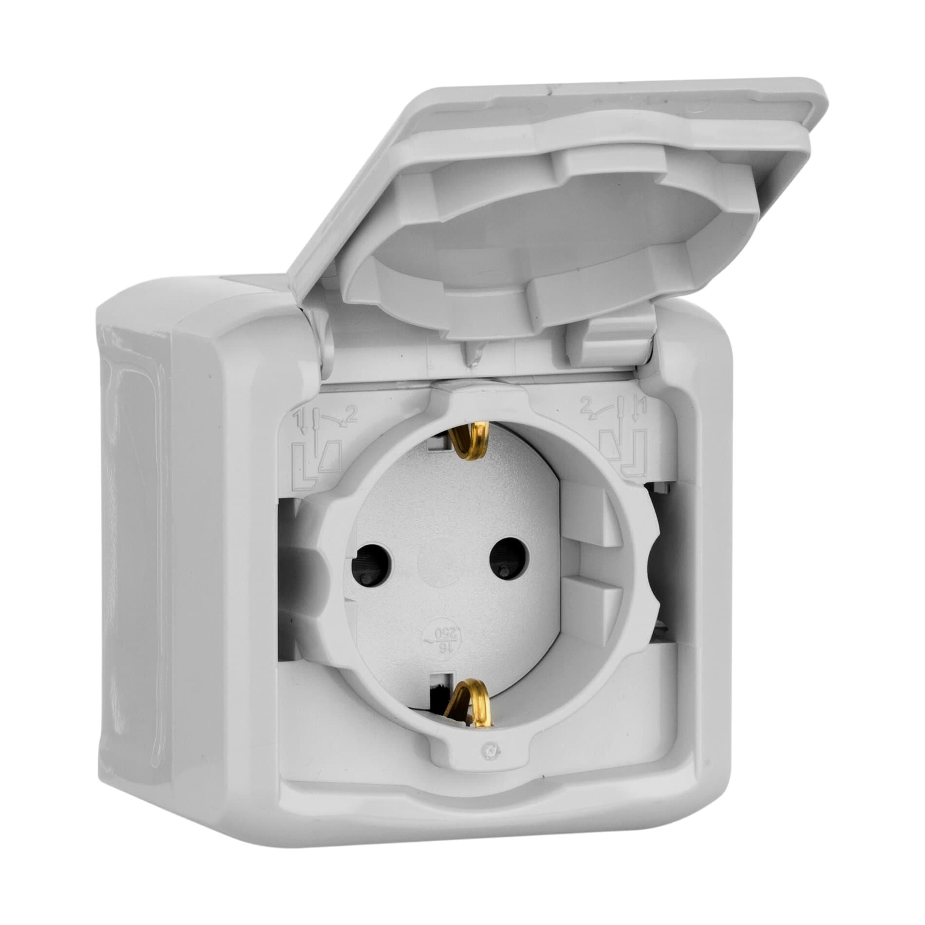Legrand Quteo Сер Розетка с/з с шт IP44 782351