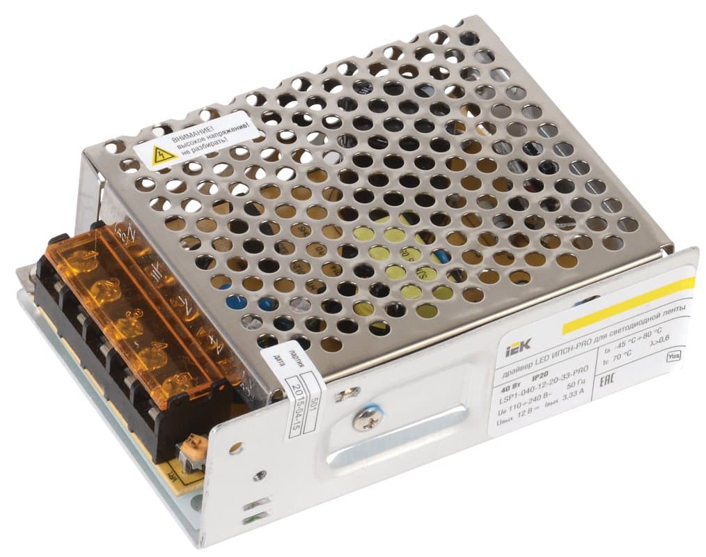 IEK Драйвер LED ИПСН-PRO 40Вт 12 В блок - клеммы IP20