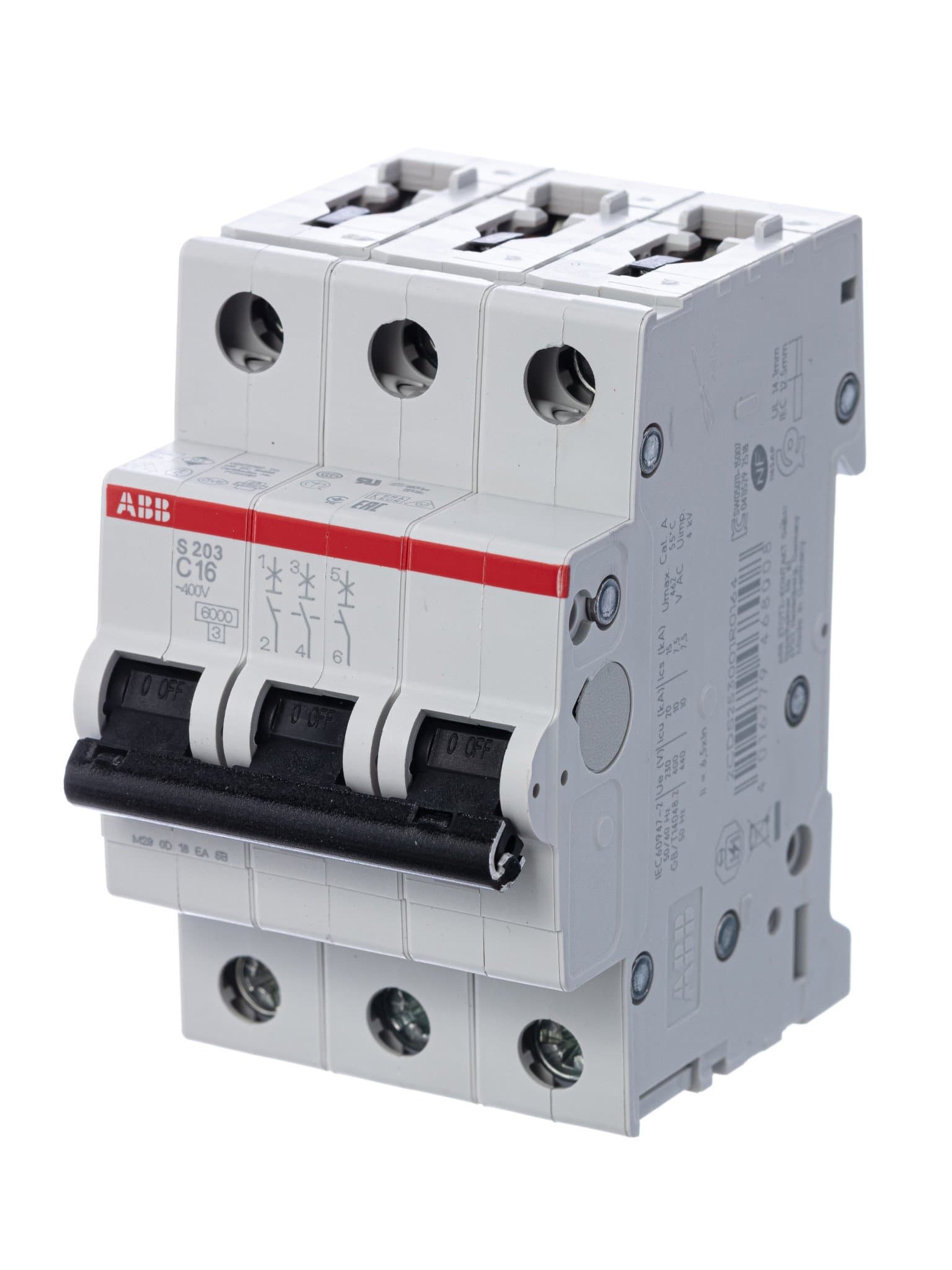 ABB Выключатель автоматический 3-полюсной S203 C16 2CDS253001R0164