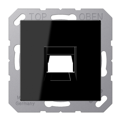 JUNG Kрышка для 1-го разъема без видимого винта подпружиненная шторка термопласт черный A1569-15WESW