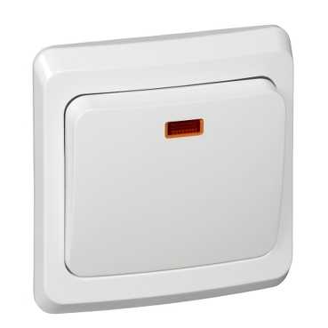 Купить Systeme Electric Этюд Бел Переключатель 1-клавишный с подсветкой