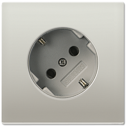 JUNG LS 990 Edelstahl Розетка с/з винт. зажим, 45градусов ES2520-45