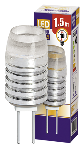 Купить Jazzway Лампа светодиодная (LED) капсульная d12мм GU4 120° 1.5Вт 12В прозрачная тепло-белая желтая 3000К .1019479