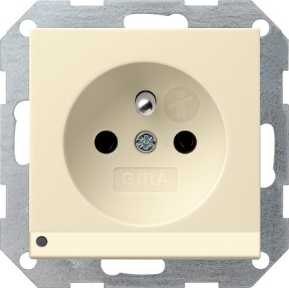 Gira Розетка с зазем штыр защ от дет LED подс 117201