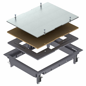 Купить OBO Bettermann Лючок ревизионный ZES6-2 U (люк напольный съемный, полиамид, серый) 7406749