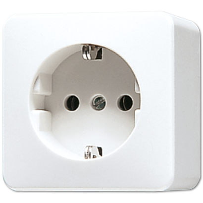 JUNG Белая Розетка с/з для накладного монтажа 16A 250V 620AWW