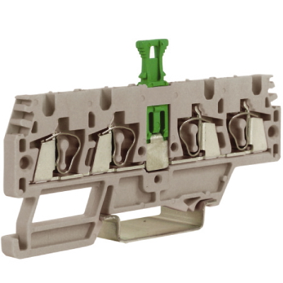 DKC HMM.2/2+2/SGR, проходной зажим, 2 ввод/2 вывода, серый 2,5 кв.мм, с размыкателем