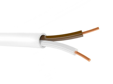 Кабель связи сигнальный медь КСПВ 2 скрут. белый ГОСТ КСПВ 2*0,5
